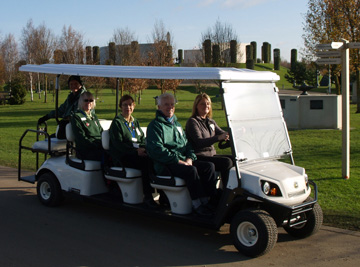 National Memorial Arboretum people mover supplied by Motorculture Limited